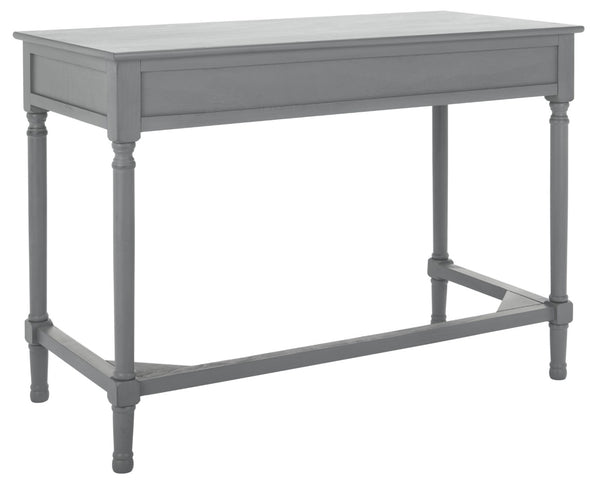 Safavieh Ryleigh 2 Drawer Desk - Timeless Old World Charm Meets Modern Functionality For Your Workspace Distressed Grey DSK5706B