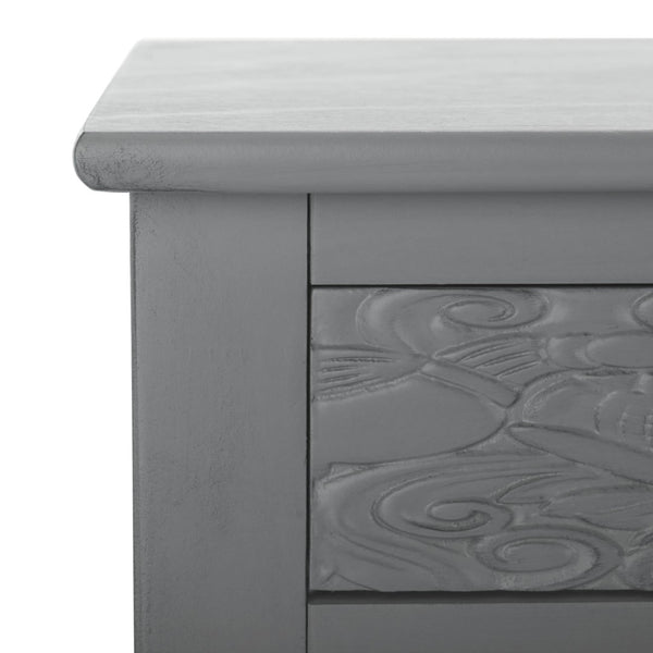 Safavieh Ryleigh 2 Drawer Desk - Timeless Old World Charm Meets Modern Functionality For Your Workspace Distressed Grey DSK5706B