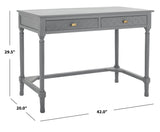 Safavieh Brina 2 Drawer Desk Distressed Grey DSK5707B