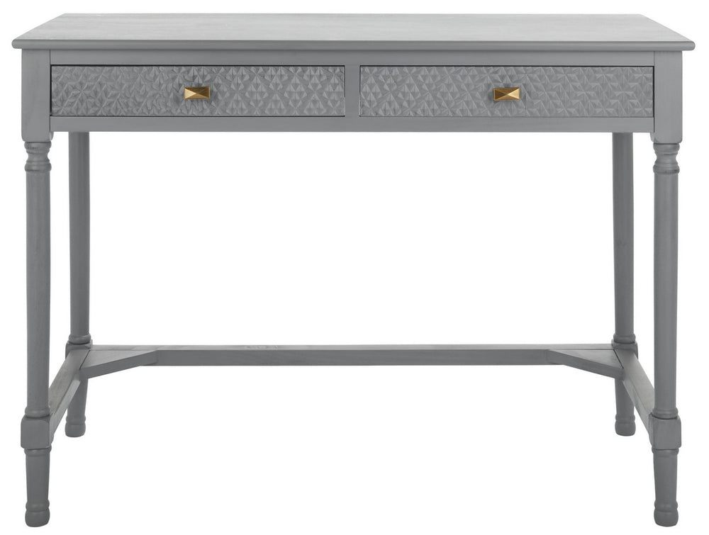Safavieh Brina 2 Drawer Desk Distressed Grey DSK5707B