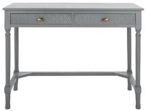 Safavieh Brina 2 Drawer Desk Distressed Grey DSK5707B