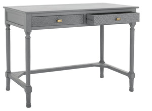Safavieh Brina 2 Drawer Desk Distressed Grey DSK5707B