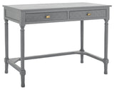 Safavieh Brina 2 Drawer Desk Distressed Grey DSK5707B