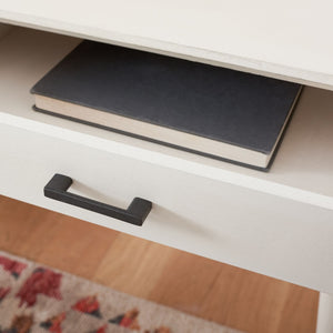 Safavieh O'Dwyer 2 Drawer Desk - Retro-Inspired Workspace With Stiletto Legs & Ample Storage For Home Office Distressed White DSK5708A