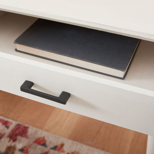 Safavieh O'Dwyer 2 Drawer Desk - Retro-Inspired Workspace With Stiletto Legs & Ample Storage For Home Office Distressed White DSK5708A