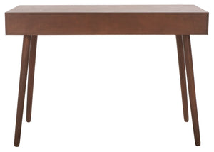 Safavieh O'Dwyer 2 Drawer Desk - Retro-Inspired Workspace With Stiletto Legs & Ample Storage For Home Office Brown DSK5708C