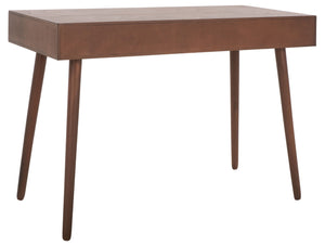 Safavieh O'Dwyer 2 Drawer Desk - Retro-Inspired Workspace With Stiletto Legs & Ample Storage For Home Office Brown DSK5708C