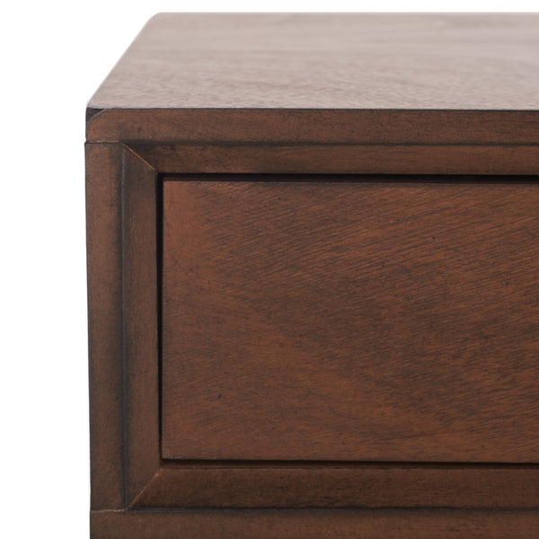 Safavieh O'Dwyer 2 Drawer Desk - Retro-Inspired Workspace With Stiletto Legs & Ample Storage For Home Office Brown DSK5708C
