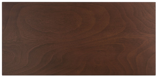 Safavieh O'Dwyer 2 Drawer Desk - Retro-Inspired Workspace With Stiletto Legs & Ample Storage For Home Office Brown DSK5708C