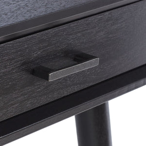 Safavieh O'Dwyer 2 Drawer Desk - Retro-Inspired Workspace With Stiletto Legs & Ample Storage For Home Office Black DSK5708D