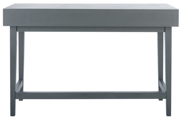 Safavieh Hawthorn 3 Drawer Desk - Mid-Century Modern Workspace With Stylish Storage For Productivity Boost Distressed Grey DSK5709B