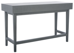 Safavieh Hawthorn 3 Drawer Desk - Mid-Century Modern Workspace With Stylish Storage For Productivity Boost Distressed Grey DSK5709B