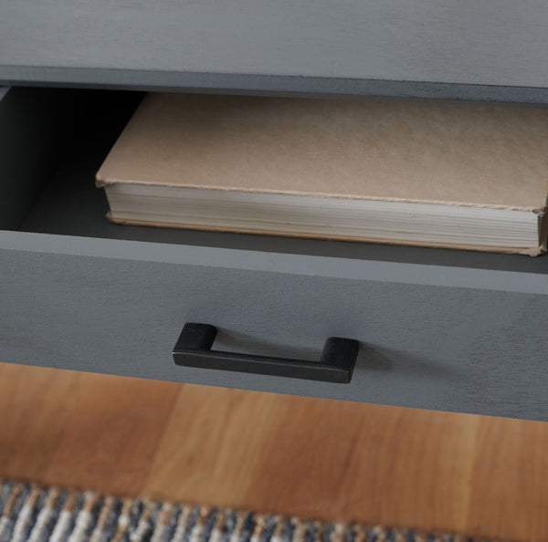 Safavieh Hawthorn 3 Drawer Desk - Mid-Century Modern Workspace With Stylish Storage For Productivity Boost Distressed Grey DSK5709B