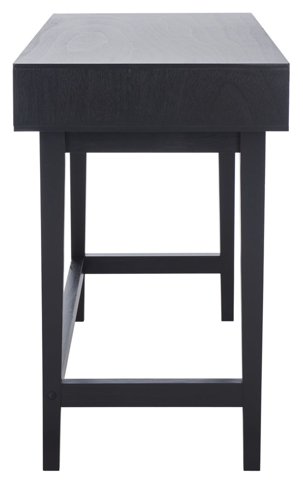 Safavieh Hawthorn 3 Drawer Desk - Mid-Century Modern Workspace With Stylish Storage For Productivity Boost Black DSK5709D