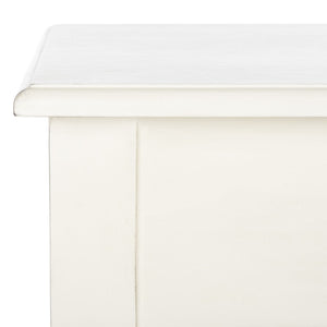 Safavieh Arina Classic One-Drawer Desk With Elegant Turned Legs, Ideal For Small Spaces And Stylish Workspaces Distressed White DSK5710A