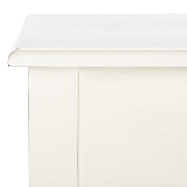 Safavieh Arina Classic One-Drawer Desk With Elegant Turned Legs, Ideal For Small Spaces And Stylish Workspaces Distressed White DSK5710A