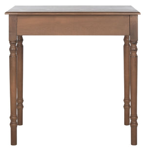 Safavieh Arina Classic One-Drawer Desk With Elegant Turned Legs, Ideal For Small Spaces And Stylish Workspaces Brown DSK5710B