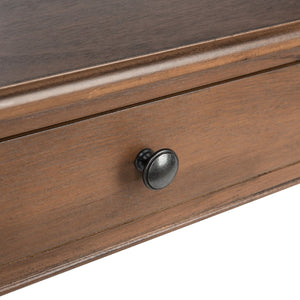 Safavieh Arina Classic One-Drawer Desk With Elegant Turned Legs, Ideal For Small Spaces And Stylish Workspaces Brown DSK5710B