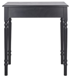 Safavieh Arina Classic One-Drawer Desk With Elegant Turned Legs, Ideal For Small Spaces And Stylish Workspaces Black DSK5710C