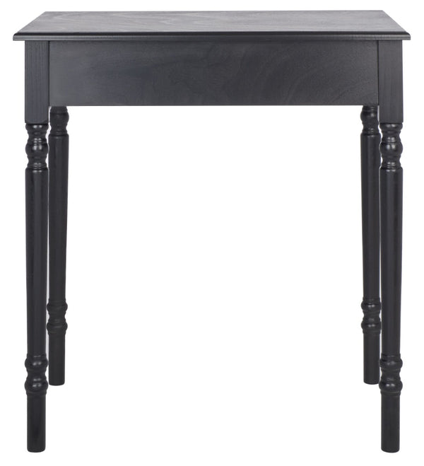 Safavieh Arina Classic One-Drawer Desk With Elegant Turned Legs, Ideal For Small Spaces And Stylish Workspaces Black DSK5710C