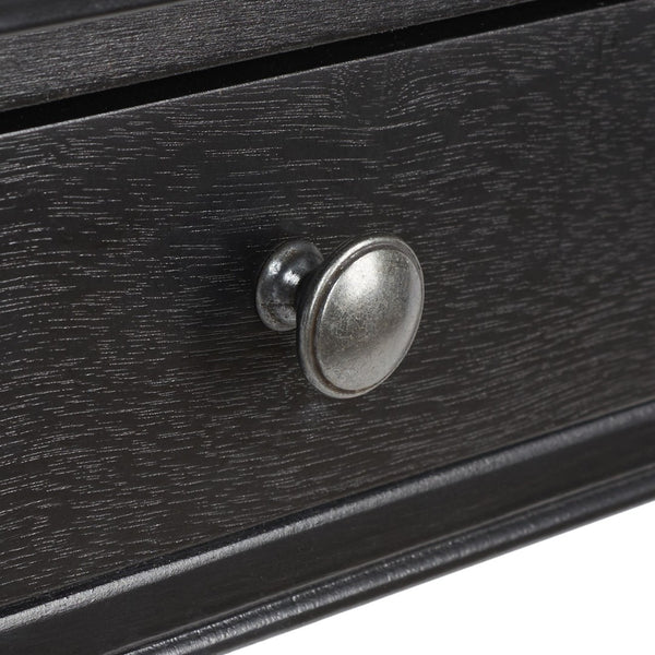 Safavieh Arina Classic One-Drawer Desk With Elegant Turned Legs, Ideal For Small Spaces And Stylish Workspaces Black DSK5710C