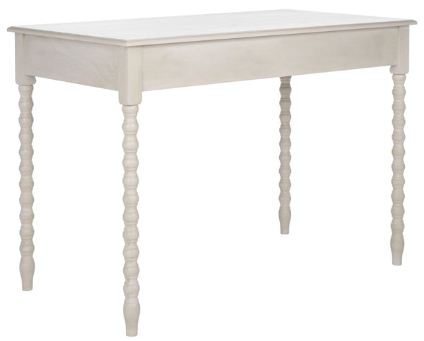 Safavieh O' Mara Elegant 2-Drawer Desk With Classic Design, Soft Taupe Finish, And Versatile Storage Solutions DSK5711C