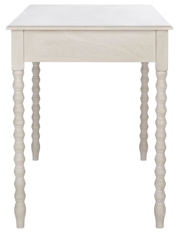 Safavieh O' Mara Elegant 2-Drawer Desk With Classic Design, Soft Taupe Finish, And Versatile Storage Solutions DSK5711C