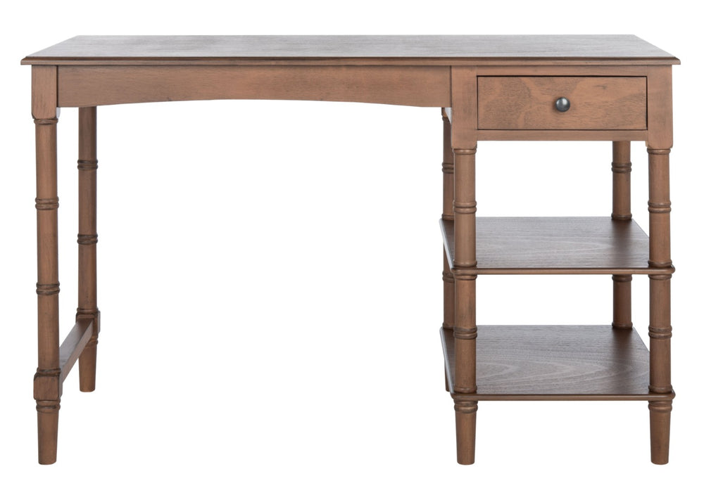 Safavieh Henric Farmhouse Chic Desk With Drawer & Shelves - Perfect For Home Office, Bedroom, Or Entryway Brown DSK5712B