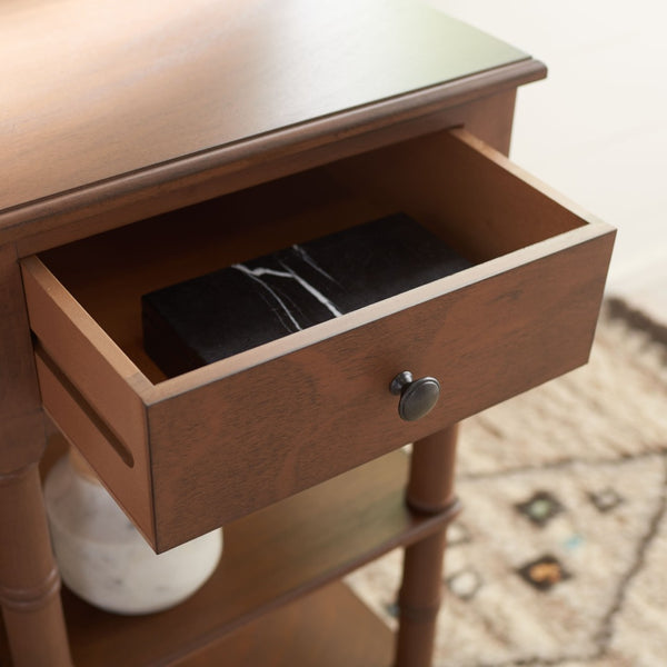 Safavieh Henric Farmhouse Chic Desk With Drawer & Shelves - Perfect For Home Office, Bedroom, Or Entryway Brown DSK5712B