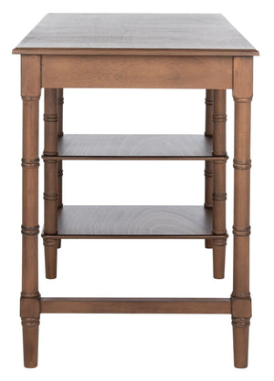 Safavieh Henric Farmhouse Chic Desk With Drawer & Shelves - Perfect For Home Office, Bedroom, Or Entryway Brown DSK5712B