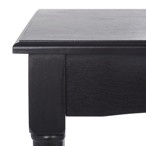 Safavieh Henric Farmhouse Chic Desk With Drawer & Shelves - Perfect For Home Office, Bedroom, Or Entryway Black DSK5712C