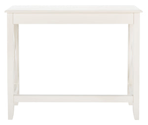 Safavieh Kaytee Charming Farmhouse Desk For Home Office – Rustic Style With Cross X Accents And Vintage Appeal Distressed White DSK5713A