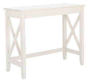Safavieh Kaytee Charming Farmhouse Desk For Home Office – Rustic Style With Cross X Accents And Vintage Appeal Distressed White DSK5713A