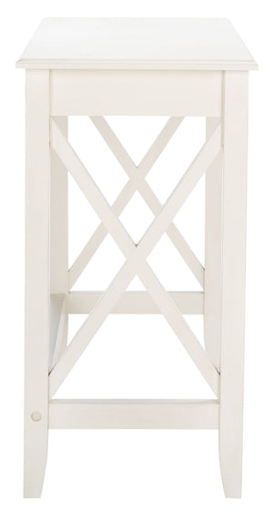 Safavieh Kaytee Charming Farmhouse Desk For Home Office – Rustic Style With Cross X Accents And Vintage Appeal Distressed White DSK5713A