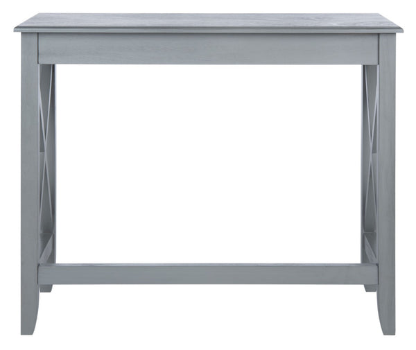Safavieh Kaytee Charming Farmhouse Desk For Home Office – Rustic Style With Cross X Accents And Vintage Appeal Distressed Grey DSK5713B