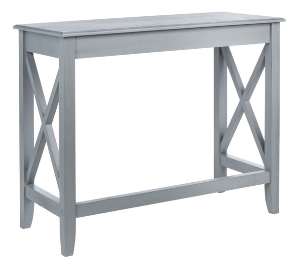 Safavieh Kaytee Charming Farmhouse Desk For Home Office – Rustic Style With Cross X Accents And Vintage Appeal Distressed Grey DSK5713B