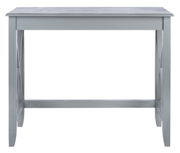 Safavieh Kaytee Charming Farmhouse Desk For Home Office – Rustic Style With Cross X Accents And Vintage Appeal Distressed Grey DSK5713B