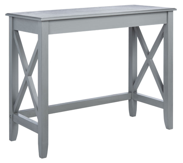 Safavieh Kaytee Charming Farmhouse Desk For Home Office – Rustic Style With Cross X Accents And Vintage Appeal Distressed Grey DSK5713B