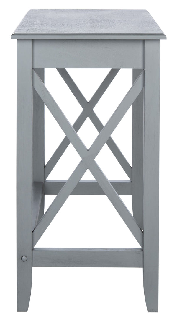 Safavieh Kaytee Charming Farmhouse Desk For Home Office – Rustic Style With Cross X Accents And Vintage Appeal Distressed Grey DSK5713B
