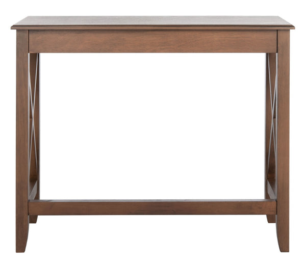 Safavieh Kaytee Charming Farmhouse Desk For Home Office – Rustic Style With Cross X Accents And Vintage Appeal Brown DSK5713C