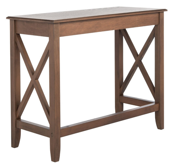 Safavieh Kaytee Charming Farmhouse Desk For Home Office – Rustic Style With Cross X Accents And Vintage Appeal Brown DSK5713C