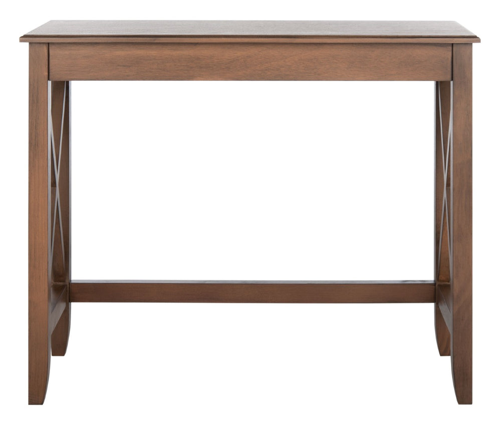 Safavieh Kaytee Charming Farmhouse Desk For Home Office – Rustic Style With Cross X Accents And Vintage Appeal Brown DSK5713C