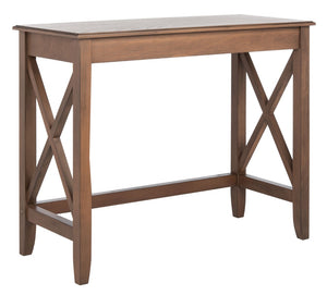 Safavieh Kaytee Charming Farmhouse Desk For Home Office – Rustic Style With Cross X Accents And Vintage Appeal Brown DSK5713C