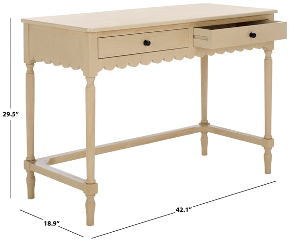 Safavieh Haven 2-drawer Wood Desk - Elevate Your Home Office With Style, Functionality, And Natural Elegance Natural Wood Dsk5715a