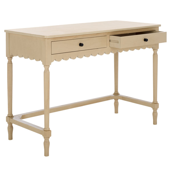 Safavieh Haven 2-drawer Wood Desk - Elevate Your Home Office With Style, Functionality, And Natural Elegance Natural Wood Dsk5715a