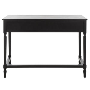 Safavieh Haven 2-drawer Wood Desk - Elevate Your Home Office With Style, Functionality, And Natural Elegance Matte Black , Wood Dsk5715b