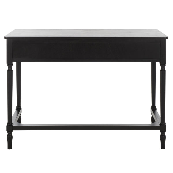 Safavieh Haven 2-drawer Wood Desk - Elevate Your Home Office With Style, Functionality, And Natural Elegance Matte Black , Wood Dsk5715b