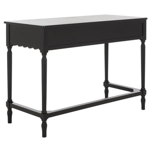Safavieh Haven 2-drawer Wood Desk - Elevate Your Home Office With Style, Functionality, And Natural Elegance Matte Black , Wood Dsk5715b