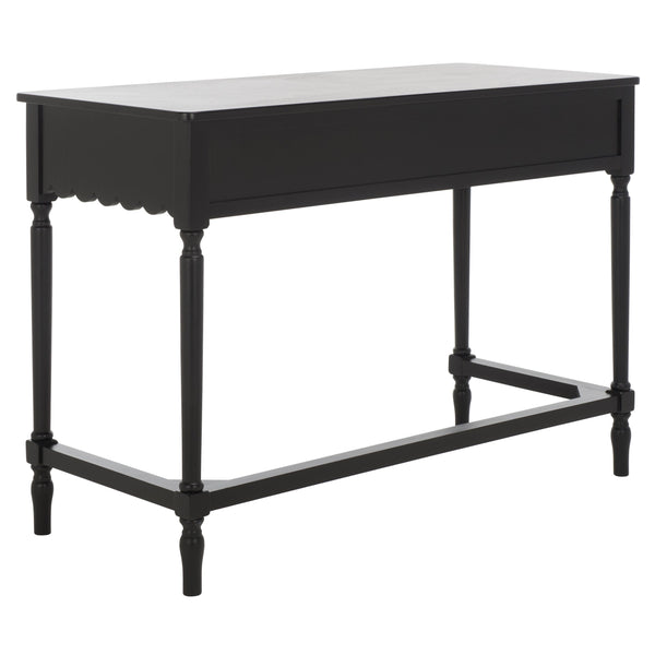 Safavieh Haven 2-drawer Wood Desk - Elevate Your Home Office With Style, Functionality, And Natural Elegance Matte Black , Wood Dsk5715b