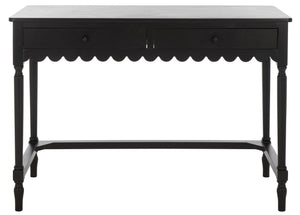 Safavieh Haven 2-drawer Wood Desk - Elevate Your Home Office With Style, Functionality, And Natural Elegance Matte Black , Wood Dsk5715b